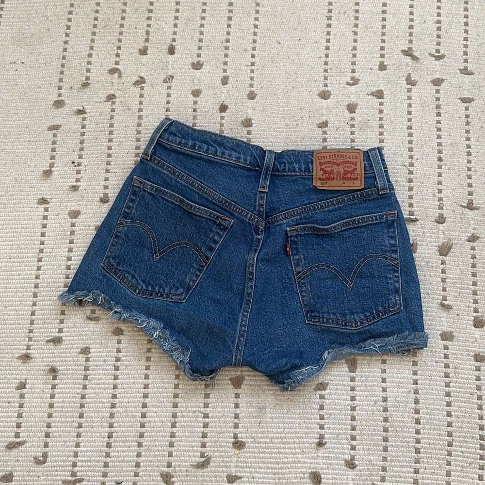 Levi blue Jean cut off shorts